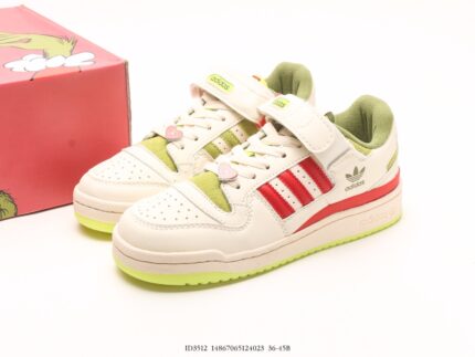 adidas Men’s & Women's • Originals The Grinch x Forum Low CL Shoes---ID3512